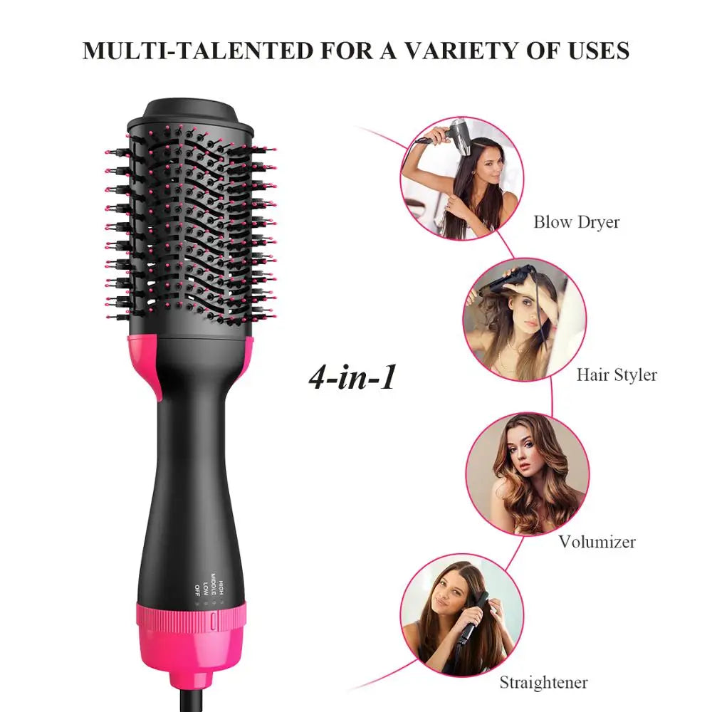 ✨ Elora Hair™ 2-in-1 Hot Air Brush – Dry, Straighten & Volumize