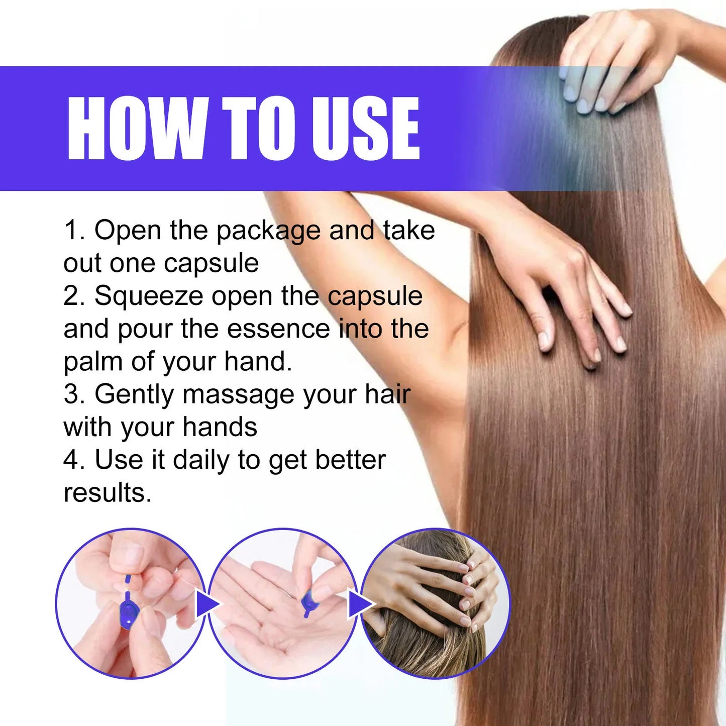 ✨ Elora Hair™ Keratin Vitamin Capsules – Instant Repair & Shine