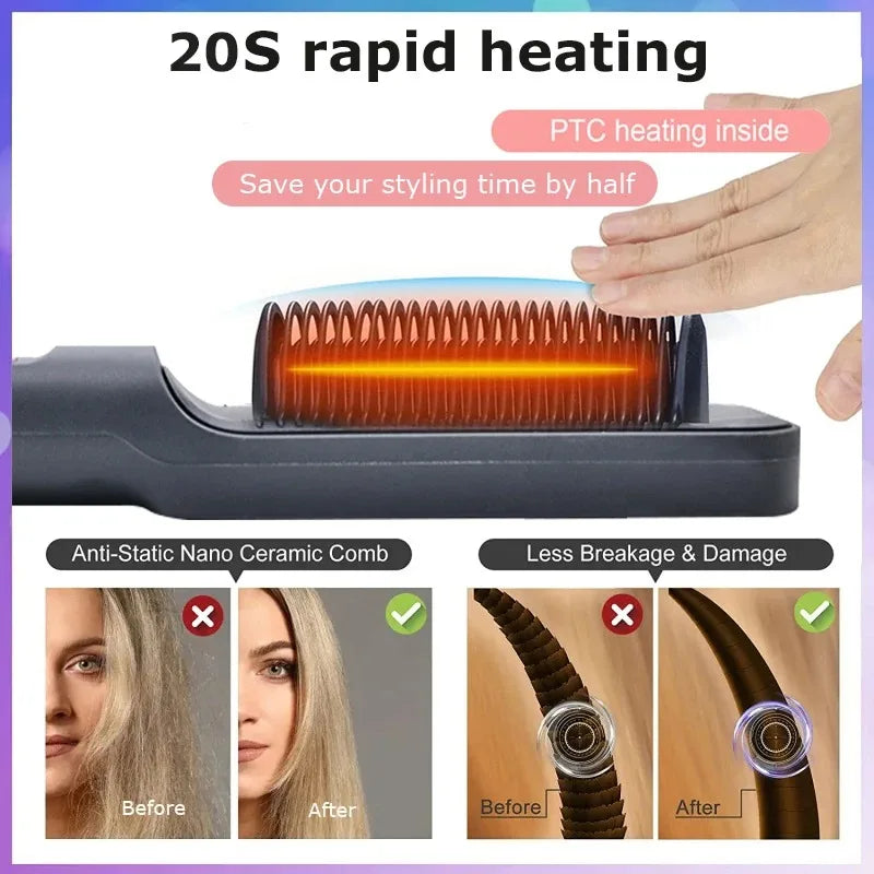 ✨ Elora Hair™ Ionic Straightening Brush