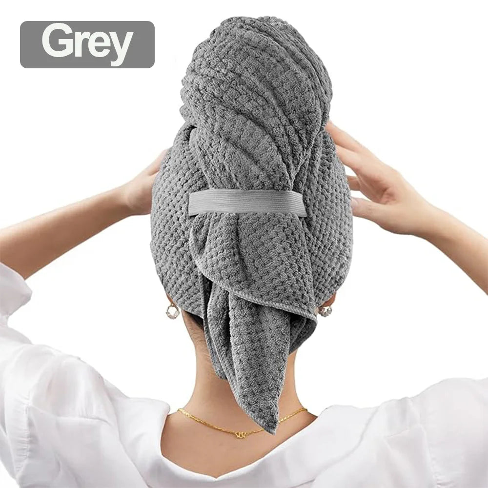 ✨Elora Hair™ Quick-Dry Microfiber Towel Wrap – Ultra Absorbent Turban