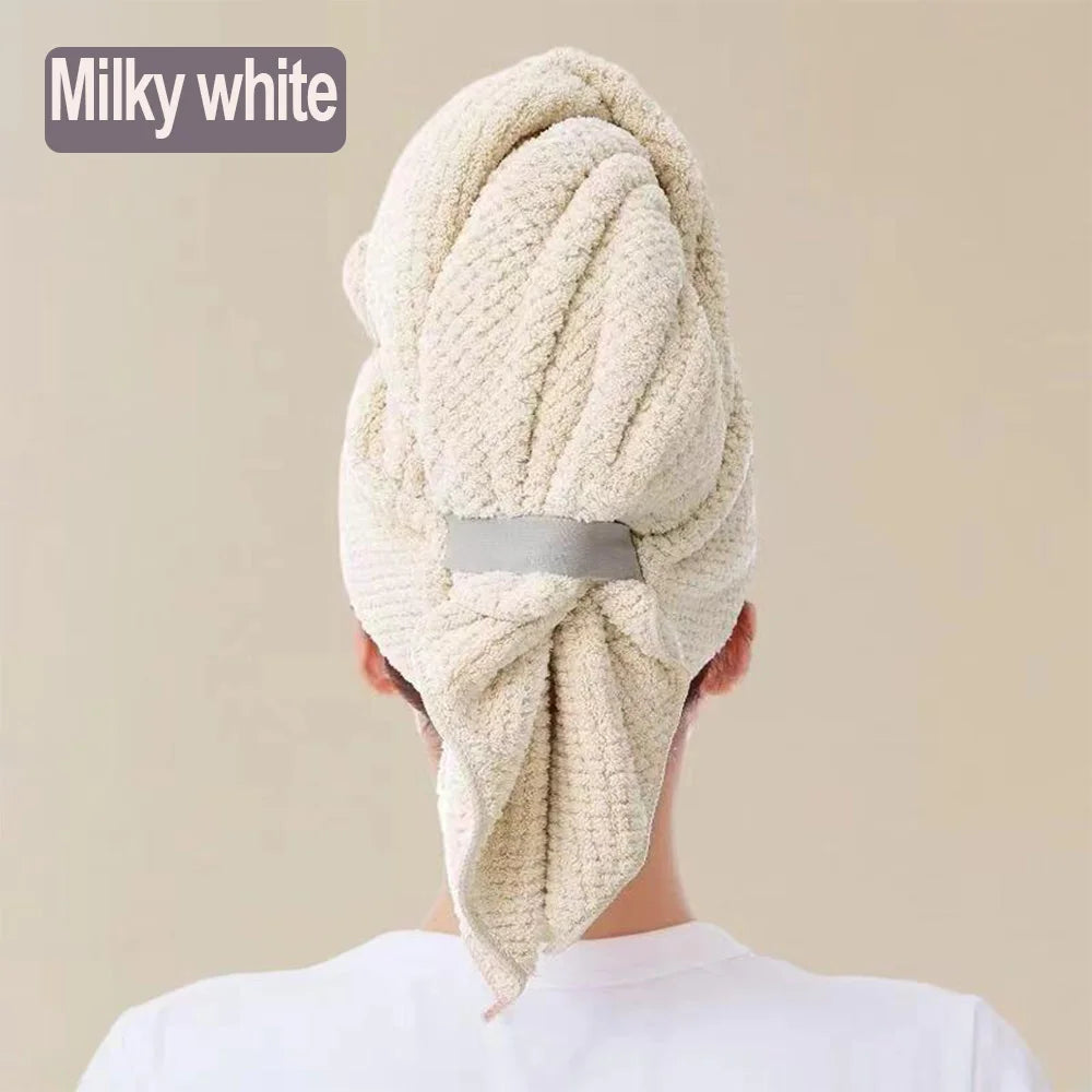 ✨Elora Hair™ Quick-Dry Microfiber Towel Wrap – Ultra Absorbent Turban