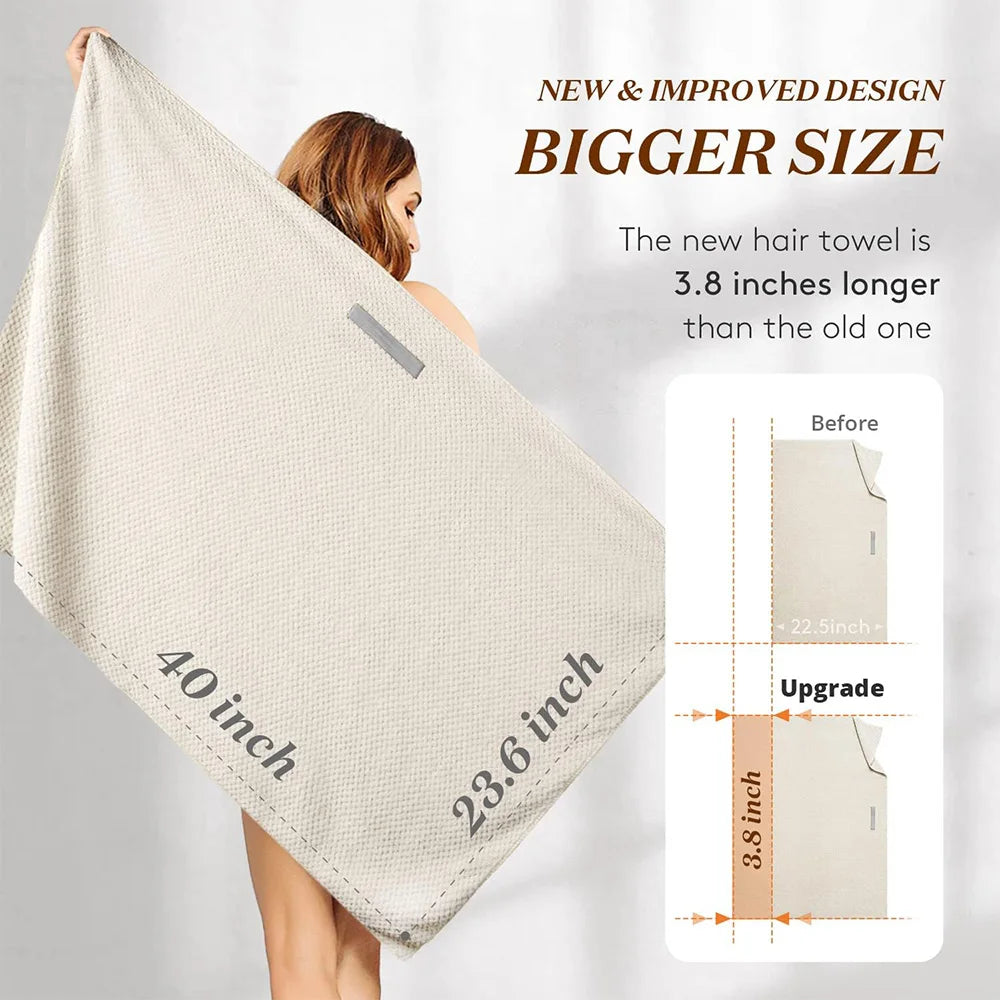 ✨Elora Hair™ Quick-Dry Microfiber Towel Wrap – Ultra Absorbent Turban