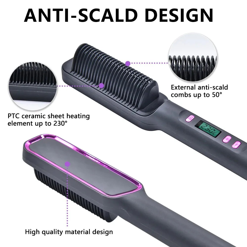 ✨ Elora Hair™ Ionic Straightening Brush