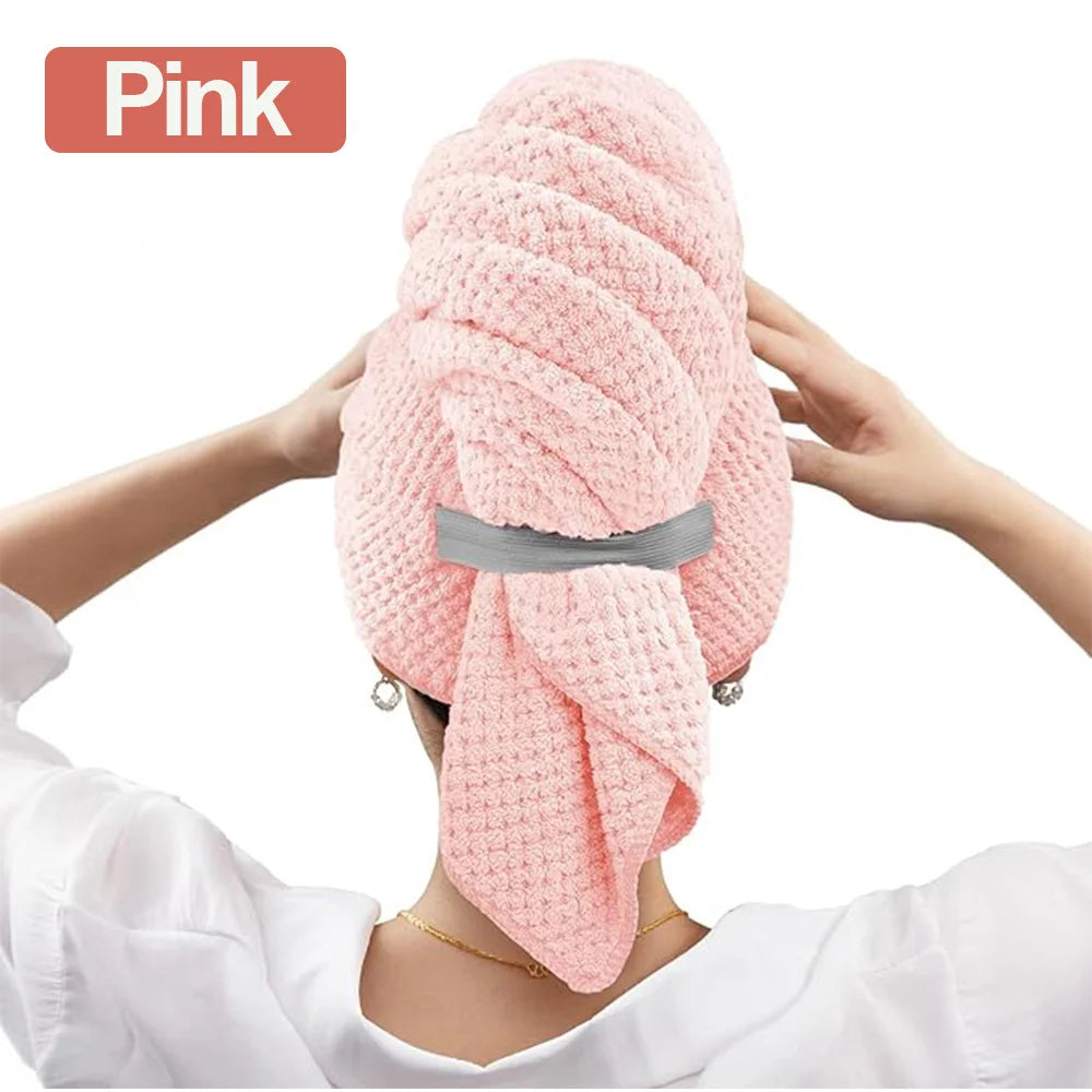✨Elora Hair™ Quick-Dry Microfiber Towel Wrap – Ultra Absorbent Turban