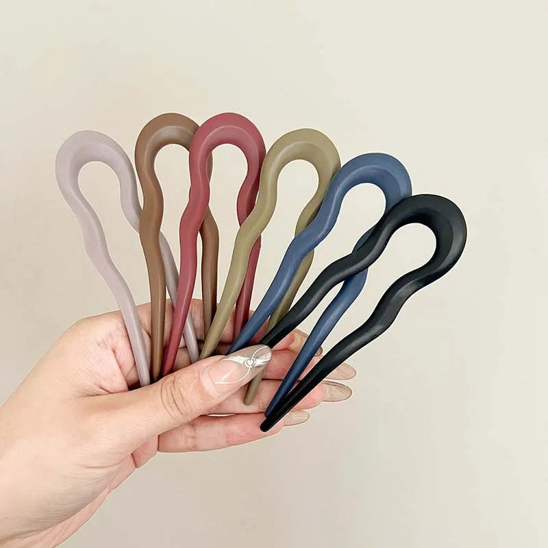 ✨Elora Hair™ U-Shaped Hair Fork – Chic Tortoiseshell Hairpin