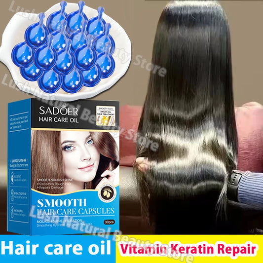 ✨ Elora Hair™ Keratin Vitamin Capsules – Instant Repair & Shine