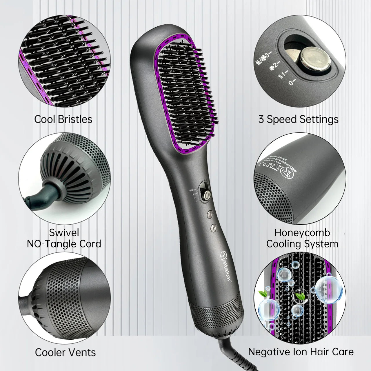 ✨Elora Hair™ Ionic Hot Air Brush – Smooth & Shine Styler